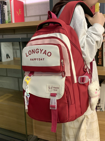 Дамска раница за училище от нейлон с въздушни презрамки – водоустойчива, износоустойчива, защита на гръбнака, за гимназистки