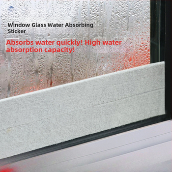 Sticker absorbent pentru sticla ferestrei – autoadeziv, anti-condens, stil modern minimalist, fibră de poliester, pentru dormitor