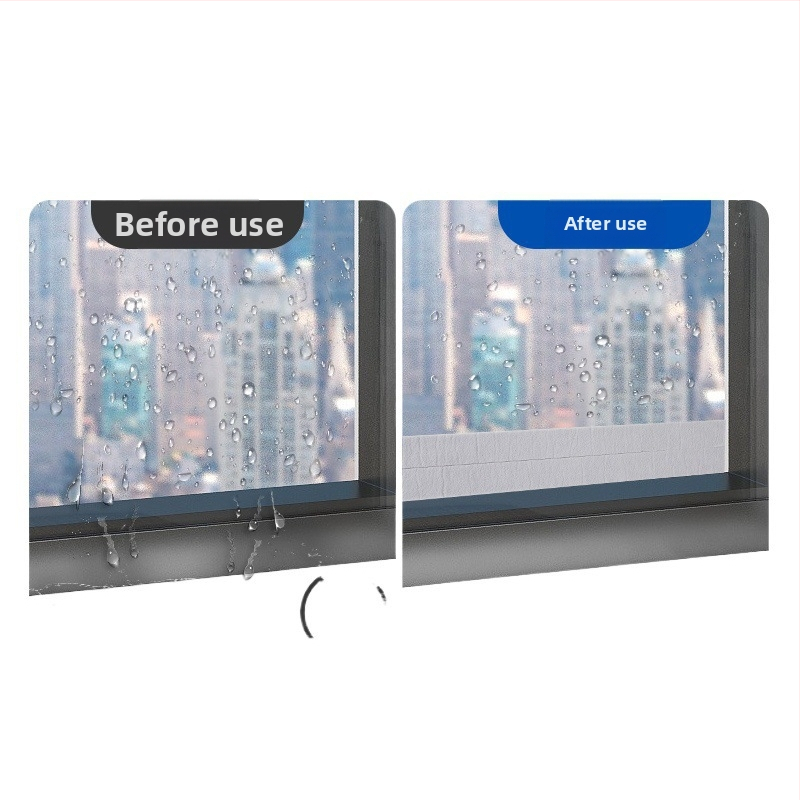 Стикер за прозоречно стъкло – абсорбиращ конденз, самозалепващ, модерен минималистичен стил, полиестерно влакно, за спалнята