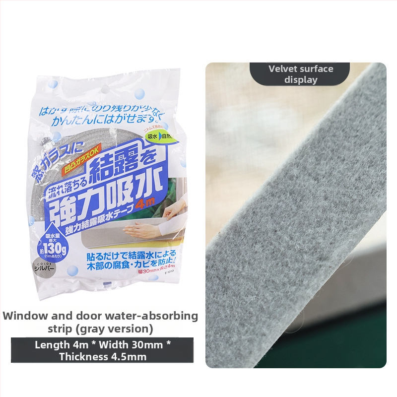 Sticker absorbent pentru sticla ferestrei – autoadeziv, anti-condens, stil modern minimalist, fibră de poliester, pentru dormitor