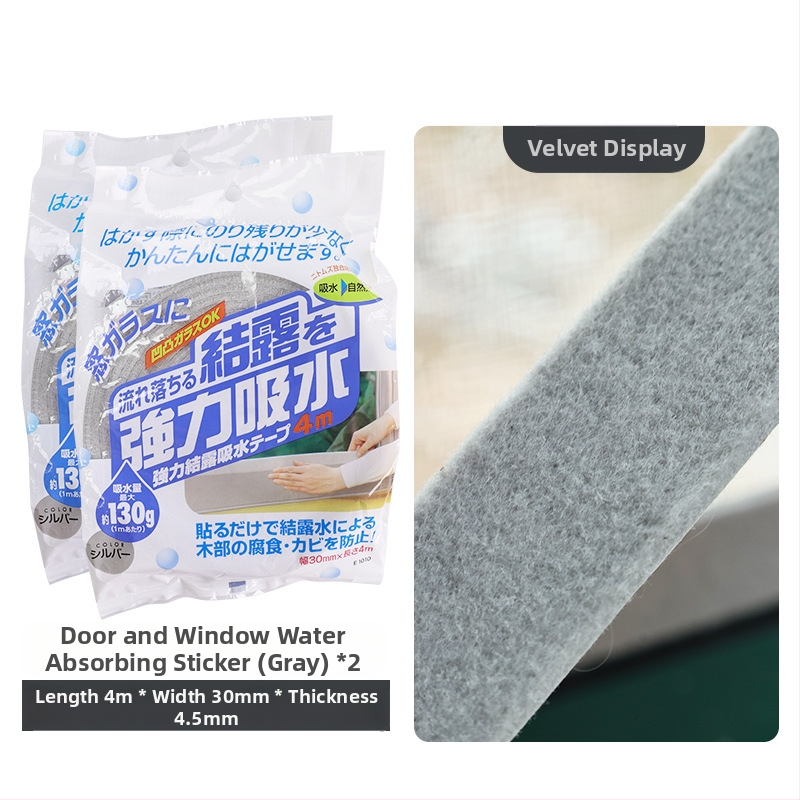 Sticker absorbent pentru sticla ferestrei – autoadeziv, anti-condens, stil modern minimalist, fibră de poliester, pentru dormitor