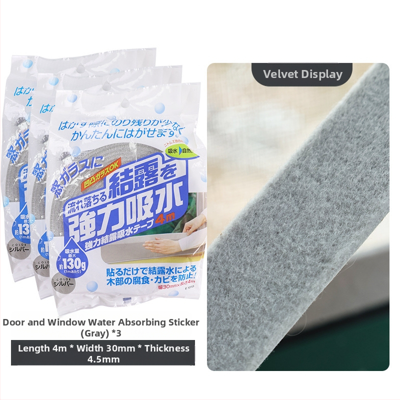 Sticker absorbent pentru sticla ferestrei – autoadeziv, anti-condens, stil modern minimalist, fibră de poliester, pentru dormitor