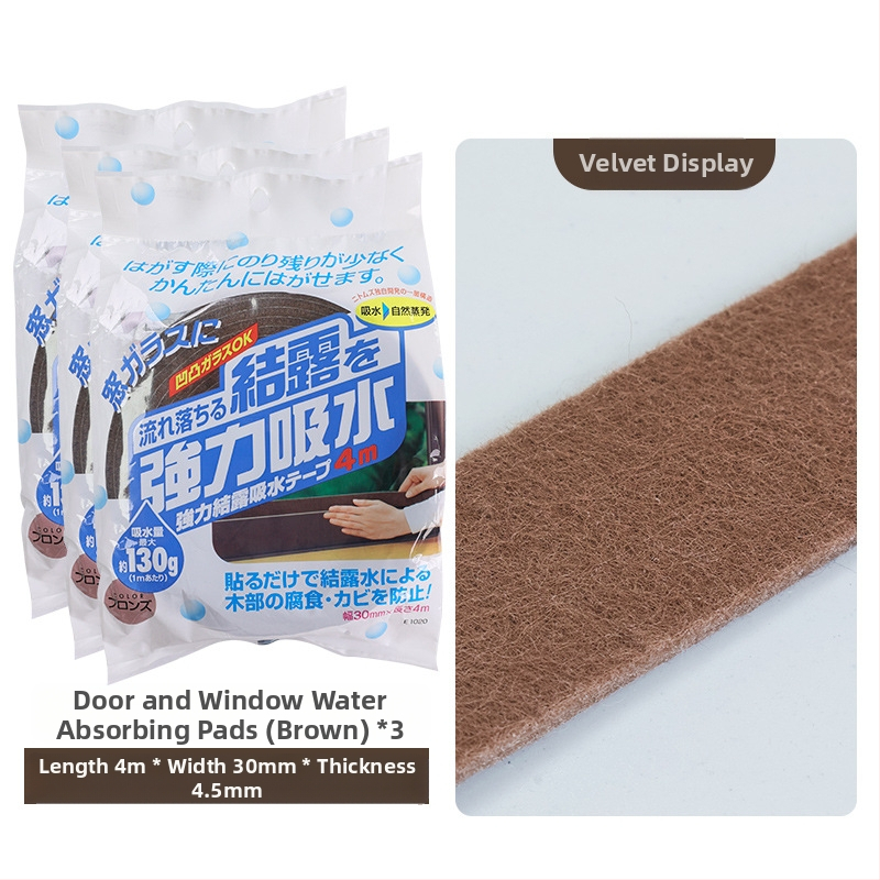 Sticker absorbent pentru sticla ferestrei – autoadeziv, anti-condens, stil modern minimalist, fibră de poliester, pentru dormitor