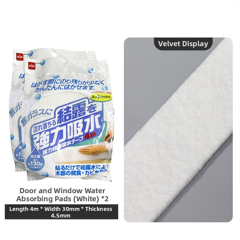 Sticker absorbent pentru sticla ferestrei – autoadeziv, anti-condens, stil modern minimalist, fibră de poliester, pentru dormitor