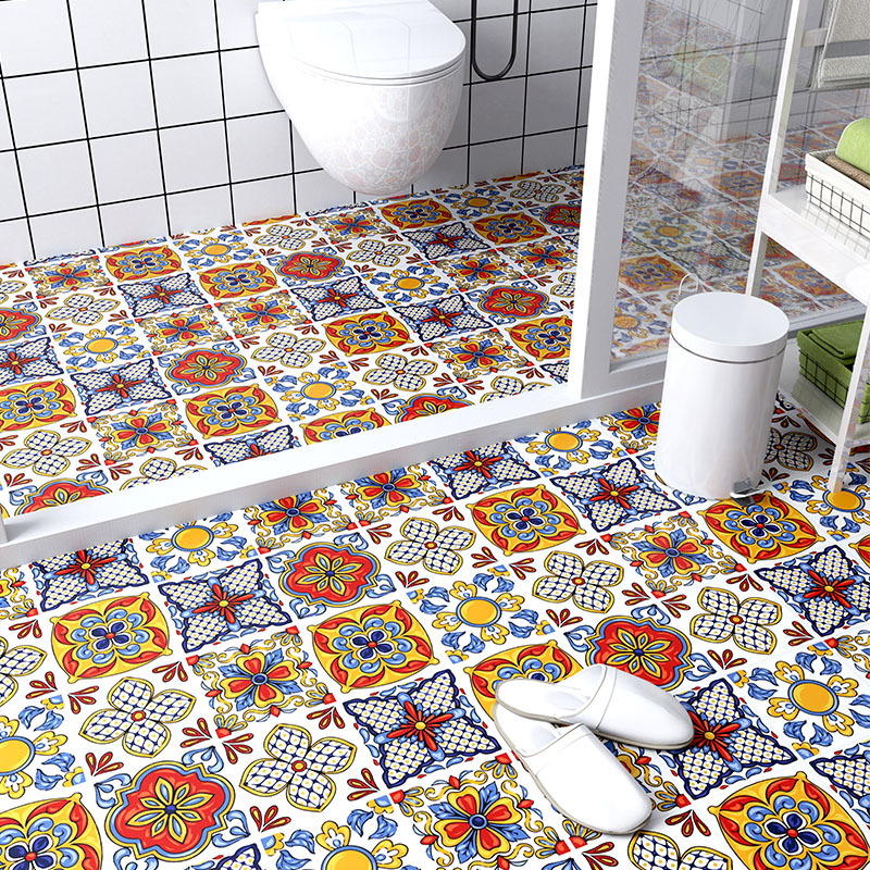 Öntapadós konyhai falmatrica, PVC, zsíroldó és vízálló, mozaik négyzet mintázat, modern stílus