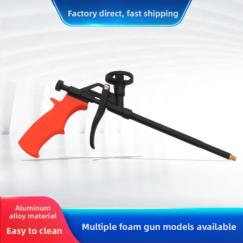Пистолет за пяна | материал: сплав-пластмаса; макс. налягане: 1; макс. поток: 2; оптимално разстояние на пръскане: 3; ширина на пръскане: 4