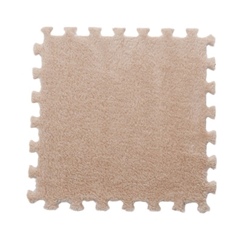 Βελούδινο τετράγωνο χαλάκι δαπέδου με σχέδιο παζλ, πολυεστερική ίνα, προσαρμόσιμη επεξεργασία, κατάλληλο για σαλόνι, υπνοδωμάτιο και μελέτη