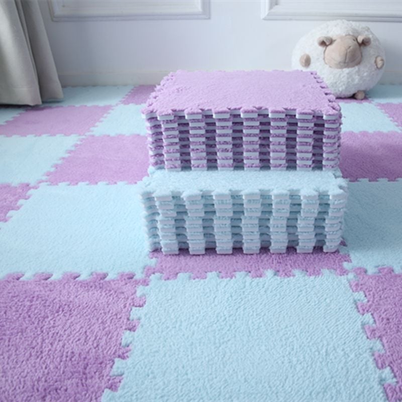 Plišani kvadratni pod od pjene s puzzle uzorkom, potpuno pokrivenje, može se rezati, pogodna za dnevni boravak, spavaću sobu ili radnu sobu