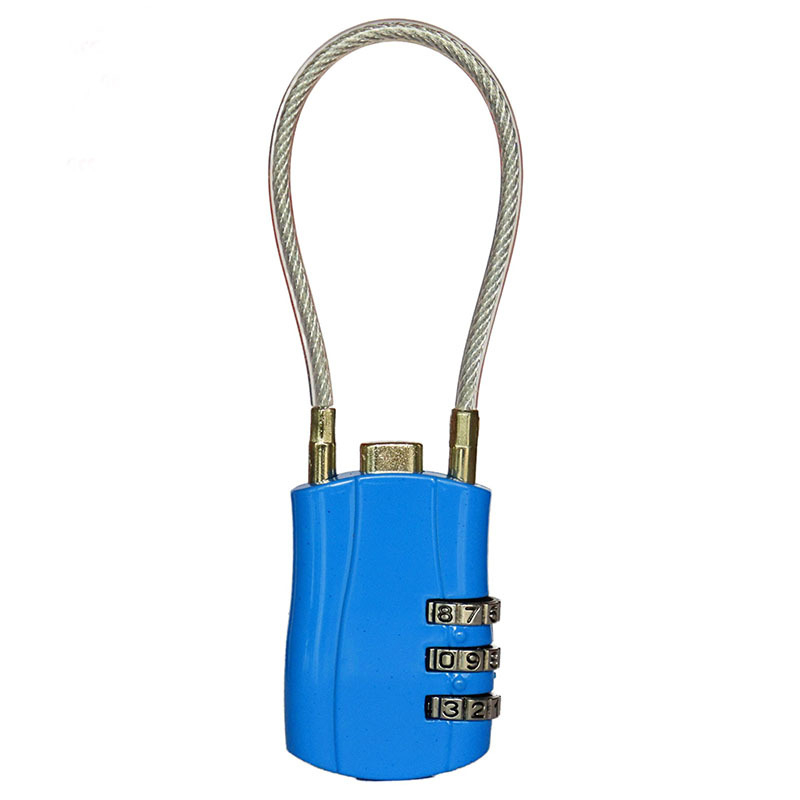 Κλειδαριά κωδικού για αποσκευές και ντουλάπες, κράμα ψευδαργύρου, μοντέλο XC-0141, τύπος: αριθμητικό, πάχος ράβδου κλειδώματος 3 mm, απόσταση ράβδων 5,3 mm