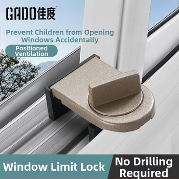 Παιδική ασφάλεια κλειδαριά παραθύρου, μοντέλο MC-AQK, αλουμινένιο κράμα, GADO/Jiadu, για παράθυρα