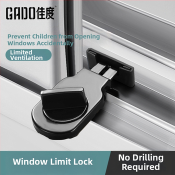 Παιδική ασφάλεια κλειδαριά παραθύρου, μοντέλο MC-AQK, αλουμινένιο κράμα, GADO/Jiadu, για παράθυρα