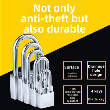 Οικιακή κλειδαριά με λεπίδα, τετράγωνη λεπίδα σχεδίασης, μεταλλικό σώμα από σίδηρο, μοντέλα 30–70, διατίθεται ιδιωτική ετικέτα