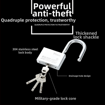 Οικιακή κλειδαριά με λεπίδα, τετράγωνη λεπίδα σχεδίασης, μεταλλικό σώμα από σίδηρο, μοντέλα 30–70, διατίθεται ιδιωτική ετικέτα