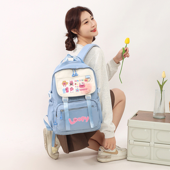 Unisex σχολική τσάντα — μεγάλη χωρητικότητα, ελαφριά κατασκευή, στυλ αστικής απλότητας, ύφασμα νάιλον, κατάλληλη για ταξίδια αναψυχής