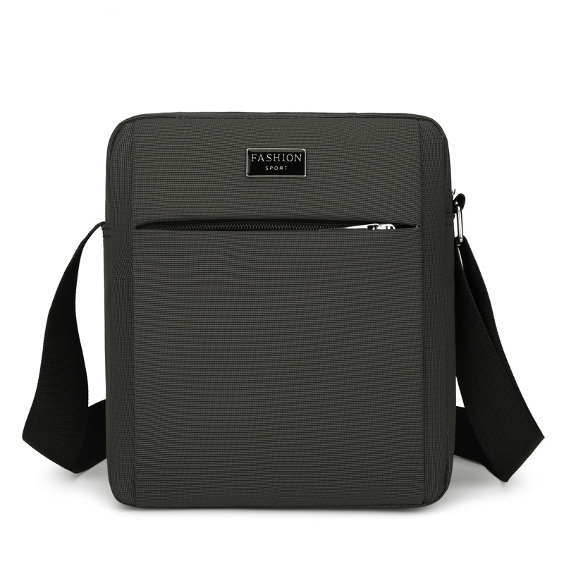 Ανδρική τσάντα ώμου — Αστικός μινιμαλισμός, ύφασμα Oxford, αδιάβροχη, πολύ ελαφριά, ανθεκτική στη φθορά — συμβατή με φορητό υπολογιστή 8 ιντσών