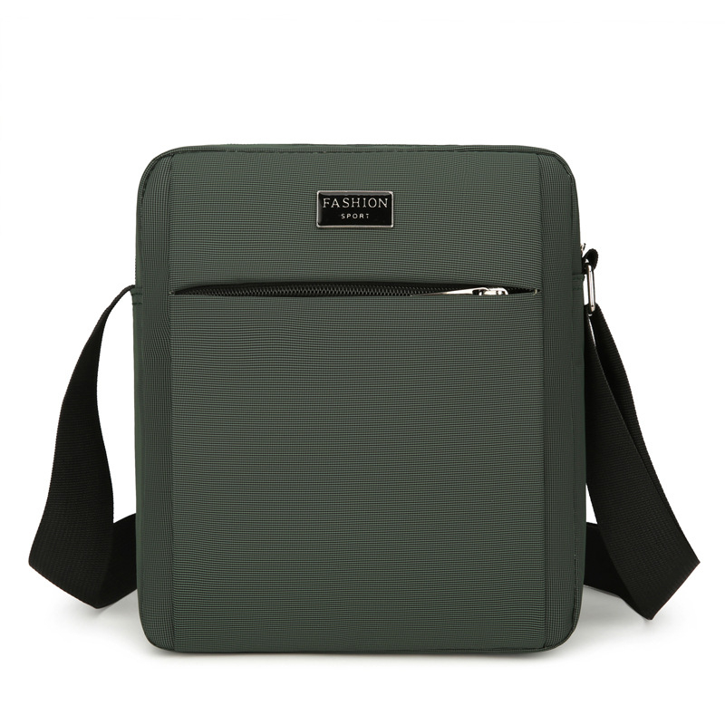 Ανδρική τσάντα ώμου — Αστικός μινιμαλισμός, ύφασμα Oxford, αδιάβροχη, πολύ ελαφριά, ανθεκτική στη φθορά — συμβατή με φορητό υπολογιστή 8 ιντσών