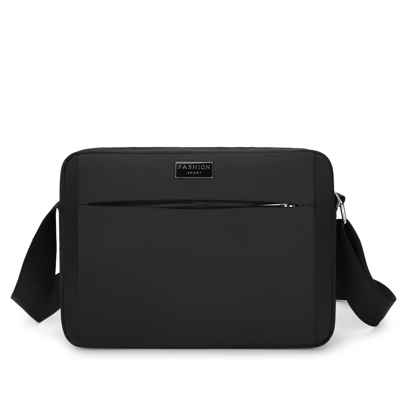 Ανδρική τσάντα ώμου — Αστικός μινιμαλισμός, ύφασμα Oxford, αδιάβροχη, πολύ ελαφριά, ανθεκτική στη φθορά — συμβατή με φορητό υπολογιστή 8 ιντσών