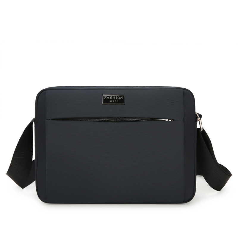 Ανδρική τσάντα ώμου — Αστικός μινιμαλισμός, ύφασμα Oxford, αδιάβροχη, πολύ ελαφριά, ανθεκτική στη φθορά — συμβατή με φορητό υπολογιστή 8 ιντσών