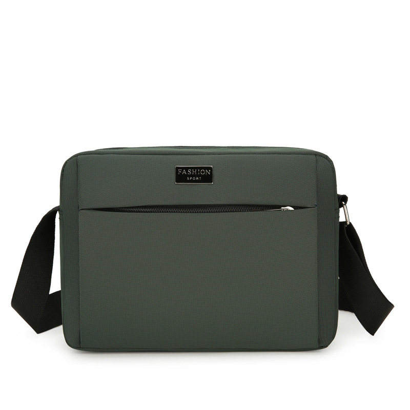 Ανδρική τσάντα ώμου — Αστικός μινιμαλισμός, ύφασμα Oxford, αδιάβροχη, πολύ ελαφριά, ανθεκτική στη φθορά — συμβατή με φορητό υπολογιστή 8 ιντσών