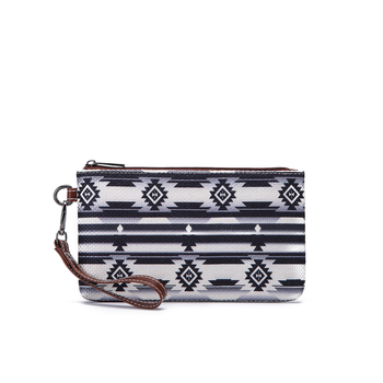 Τσάντα clutch από βαμβάκι και λινό, οριζόντιου τετράγωνου σχήματος, φερμουάρ, επένδυση πολυεστέρα