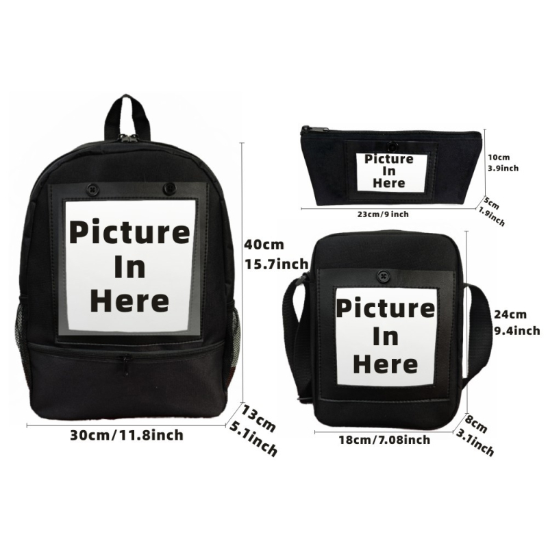 Uniszex hátizsák digitális nyomtatással, farkas és rózsa mintával, poliészter, terheléscsökkentő funkció, modern stílus, állat mintázat