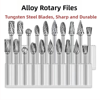 Σετ περιστροφικών καρβιδικών φρεζών για μεταλλική λείανση και γυάλισμα — Υλικό: βολφραμικό καρβίδιο; Συμβατό με ηλεκτρικό φρέζερ