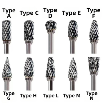 Σετ περιστροφικών καρβιδικών φρεζών για μεταλλική λείανση και γυάλισμα — Υλικό: βολφραμικό καρβίδιο; Συμβατό με ηλεκτρικό φρέζερ