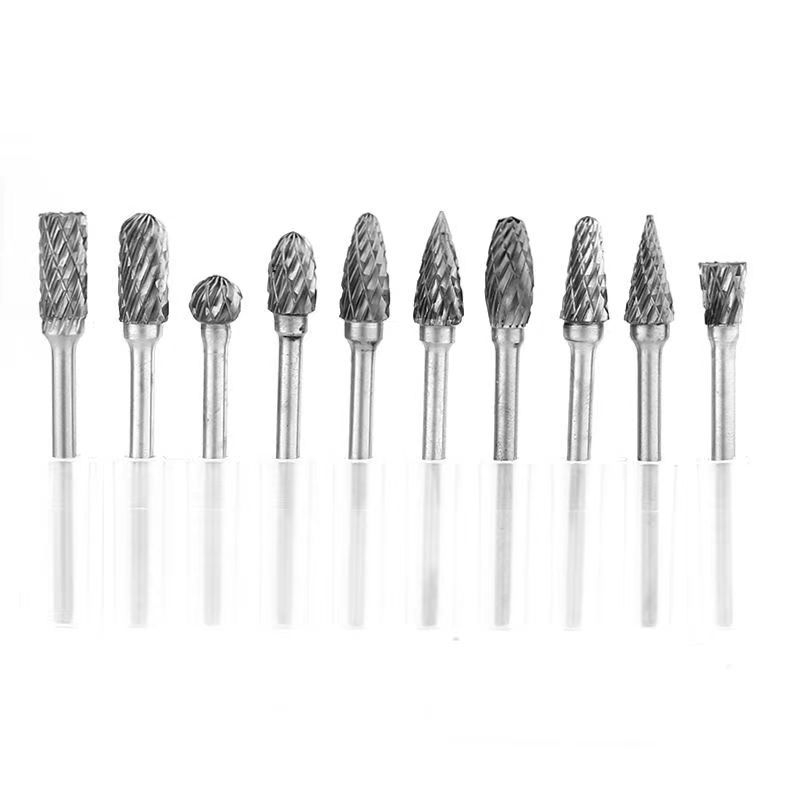 Σετ περιστροφικών καρβιδικών φρεζών για μεταλλική λείανση και γυάλισμα — Υλικό: βολφραμικό καρβίδιο; Συμβατό με ηλεκτρικό φρέζερ