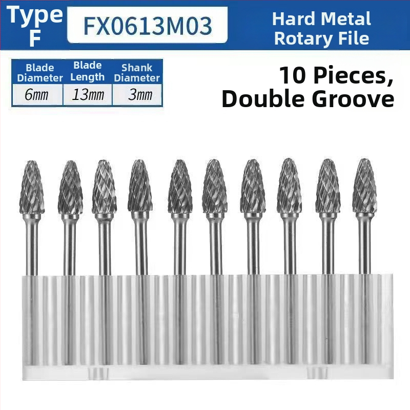 Σετ περιστροφικών καρβιδικών φρεζών για μεταλλική λείανση και γυάλισμα — Υλικό: βολφραμικό καρβίδιο; Συμβατό με ηλεκτρικό φρέζερ