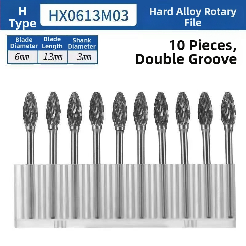 Σετ περιστροφικών καρβιδικών φρεζών για μεταλλική λείανση και γυάλισμα — Υλικό: βολφραμικό καρβίδιο; Συμβατό με ηλεκτρικό φρέζερ