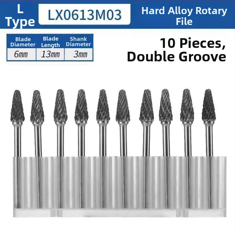 Σετ περιστροφικών καρβιδικών φρεζών για μεταλλική λείανση και γυάλισμα — Υλικό: βολφραμικό καρβίδιο; Συμβατό με ηλεκτρικό φρέζερ