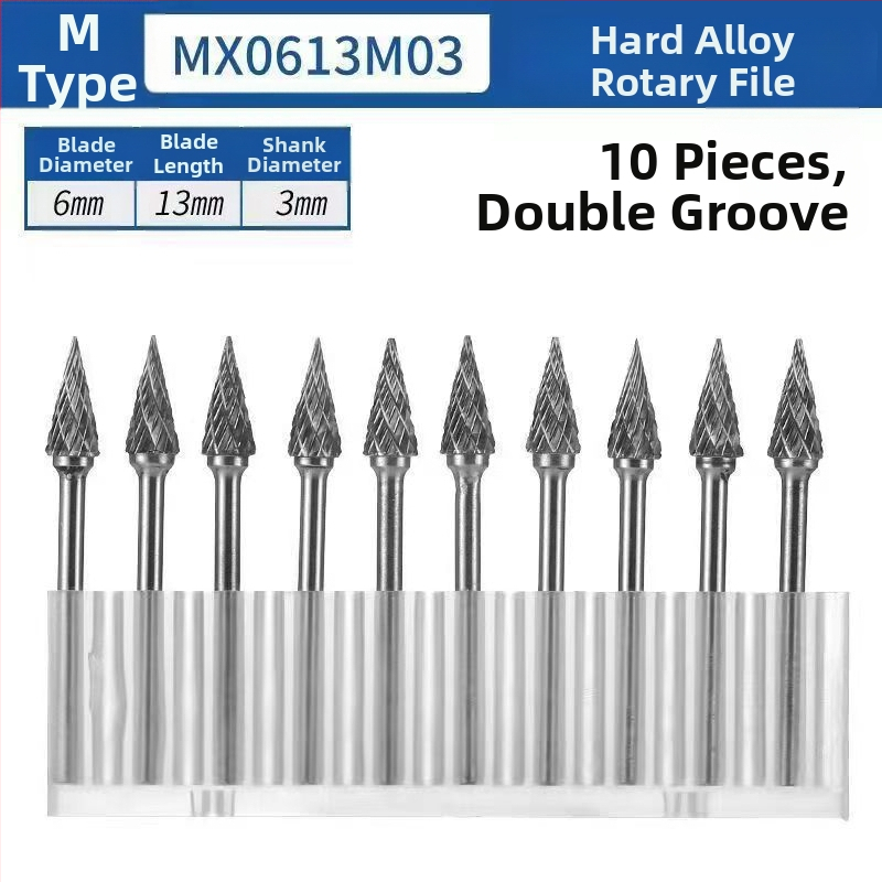 Σετ περιστροφικών καρβιδικών φρεζών για μεταλλική λείανση και γυάλισμα — Υλικό: βολφραμικό καρβίδιο; Συμβατό με ηλεκτρικό φρέζερ