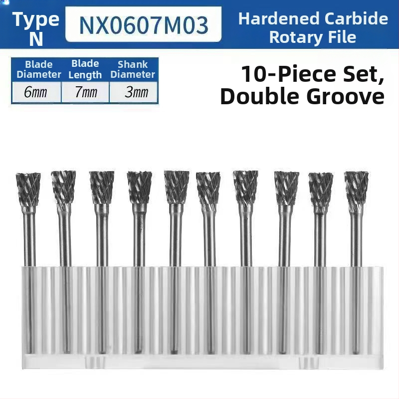 Σετ περιστροφικών καρβιδικών φρεζών για μεταλλική λείανση και γυάλισμα — Υλικό: βολφραμικό καρβίδιο; Συμβατό με ηλεκτρικό φρέζερ