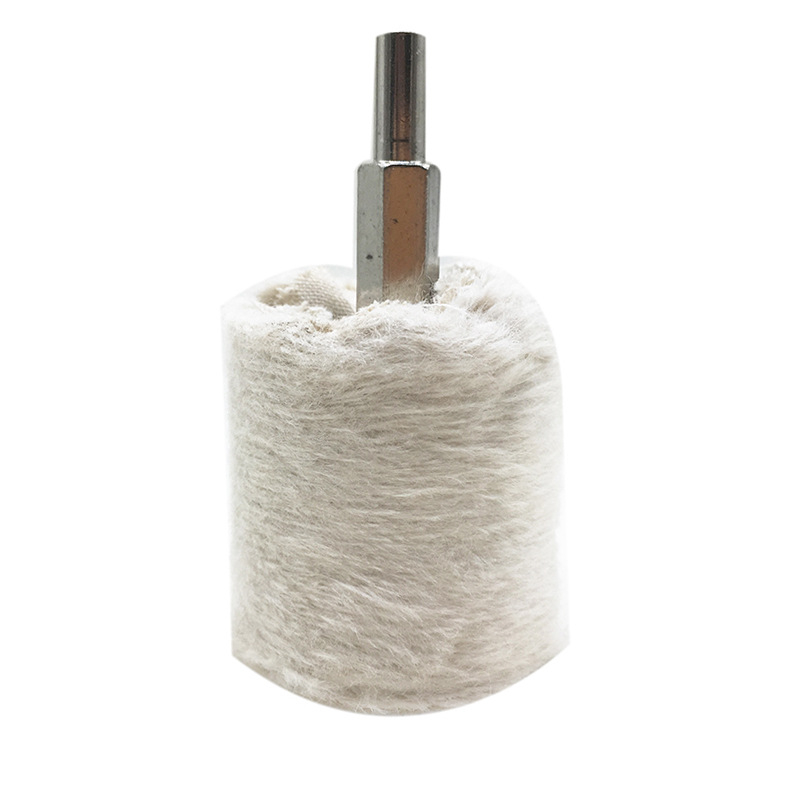 Set de 6 role textile pentru lustruire auto, cu mâner, marca Yibaida; diametrul interior variază; material: pânză de bumbac; duritate: moderată