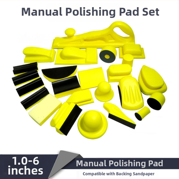 Δίσκος γυαλίσματος με PU αφρό, αυτοκόλλητη βελούδινη επιφάνεια, χειροκίνητο εργαλείο γυαλίσματος για τον καθαρισμό αυτοκινήτου