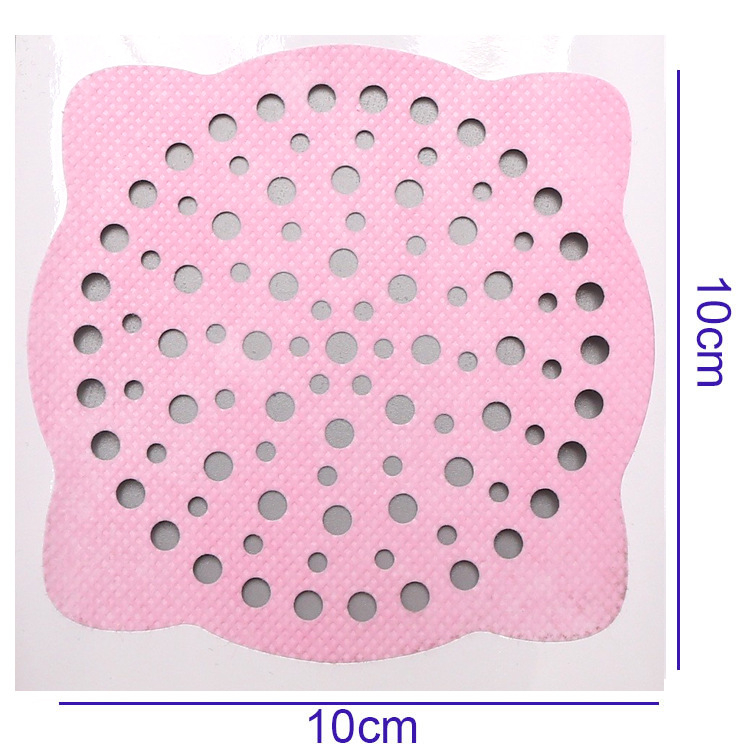Filtru de canalizare de unică folosință pentru baie — etichetă autoadezivă dreptunghiulară, anti-blocare pentru părul de duș