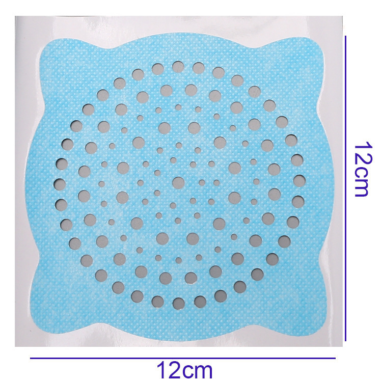 Filtru de canalizare de unică folosință pentru baie — etichetă autoadezivă dreptunghiulară, anti-blocare pentru părul de duș