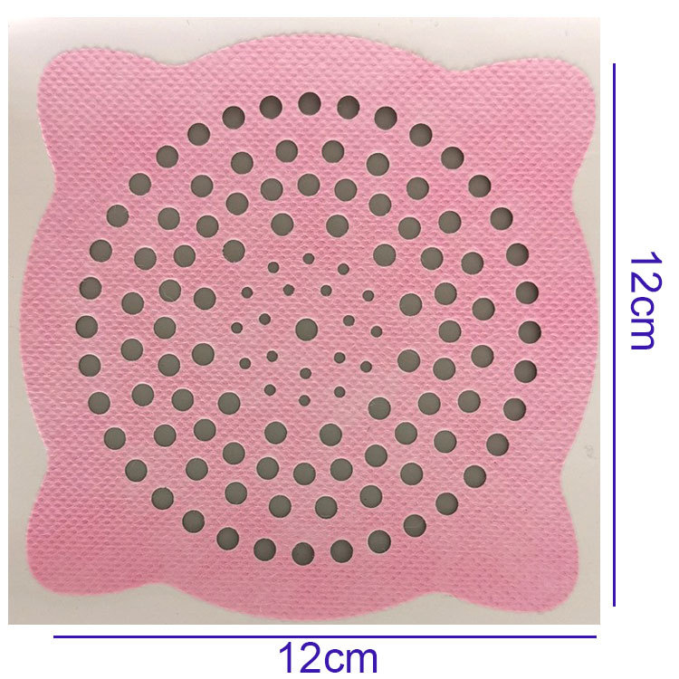 Filtru de canalizare de unică folosință pentru baie — etichetă autoadezivă dreptunghiulară, anti-blocare pentru părul de duș