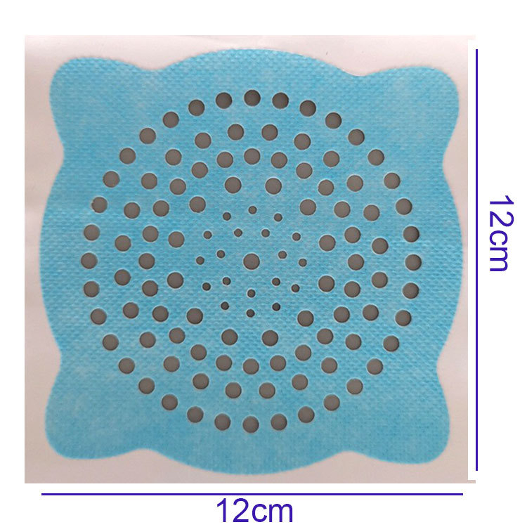 Filtru de canalizare de unică folosință pentru baie — etichetă autoadezivă dreptunghiulară, anti-blocare pentru părul de duș