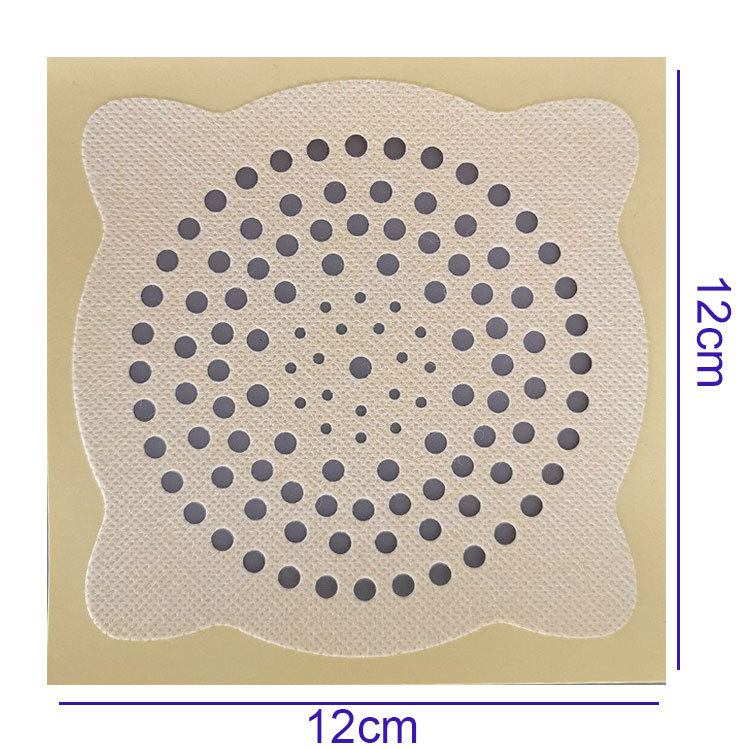 Filtru de canalizare de unică folosință pentru baie — etichetă autoadezivă dreptunghiulară, anti-blocare pentru părul de duș