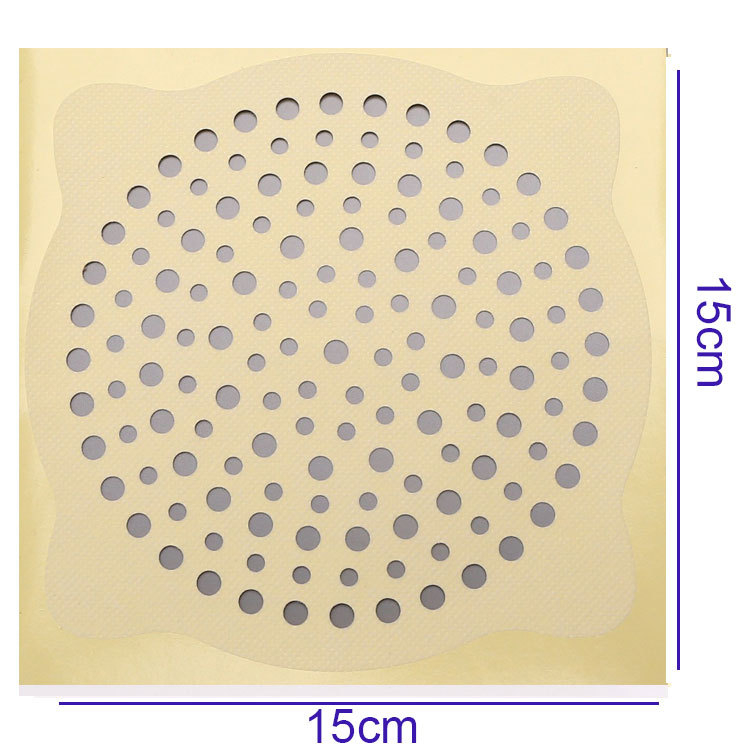 Filtru de canalizare de unică folosință pentru baie — etichetă autoadezivă dreptunghiulară, anti-blocare pentru părul de duș