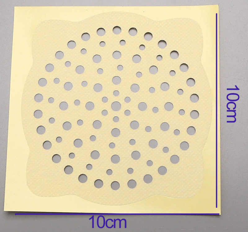 Filtru de canalizare de unică folosință pentru baie — etichetă autoadezivă dreptunghiulară, anti-blocare pentru părul de duș