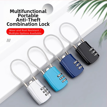 Κλειδαριά με κωδικό και συρματόσκοινί – μεταλλική, αδιάβροχη, ανθεκτική στη διάβρωση