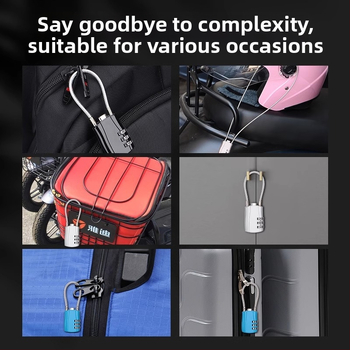 Κλειδαριά με κωδικό και συρματόσκοινί – μεταλλική, αδιάβροχη, ανθεκτική στη διάβρωση