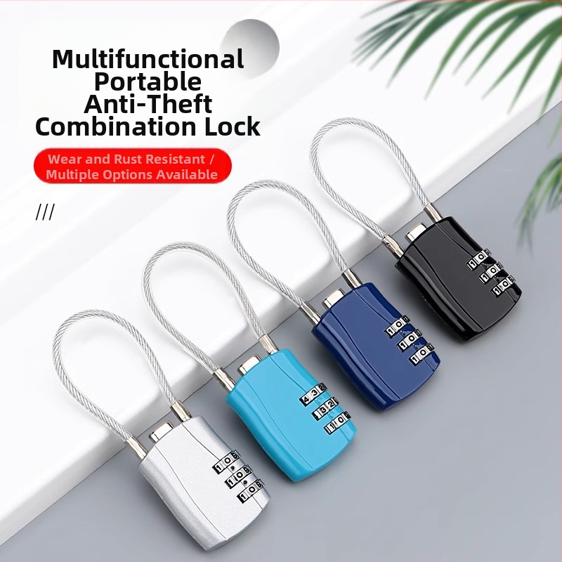 Паролна ключалка със стоманено въже – метална, водоустойчива, устойчива на ръжда