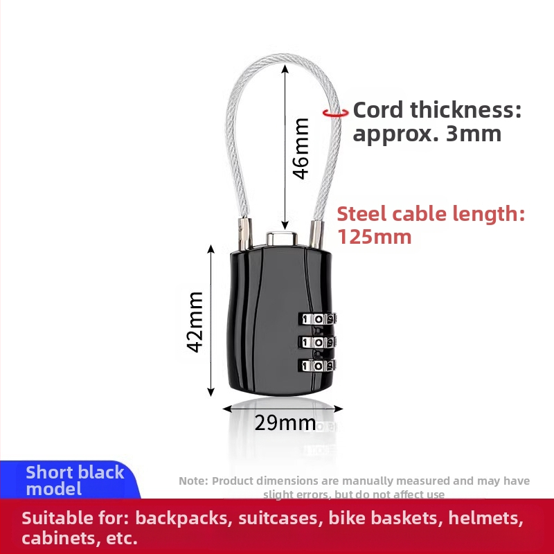 Κλειδαριά με κωδικό και συρματόσκοινί – μεταλλική, αδιάβροχη, ανθεκτική στη διάβρωση