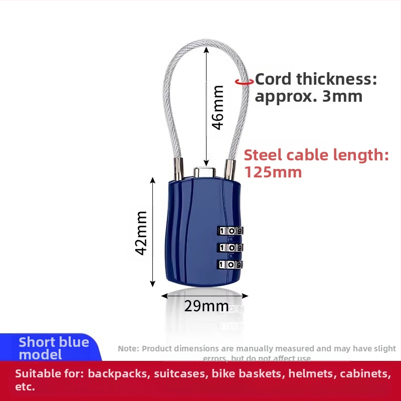 Κλειδαριά με κωδικό και συρματόσκοινί – μεταλλική, αδιάβροχη, ανθεκτική στη διάβρωση