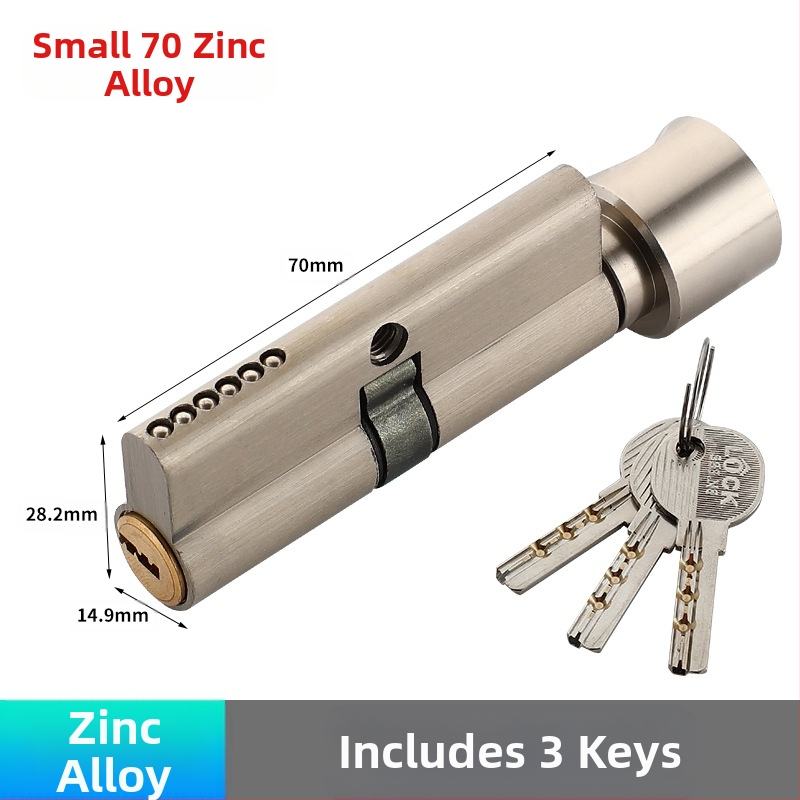 Κυλινδρος κλειδώματος PH-668, κατασκευή από κράμα χαλκού-ψευδαργύρου-αλουμινίου, μάρκα Flat Ring, κατάλληλο για εσωτερικές πόρτες, μοντέρνο μινιμαλιστικό στυλ