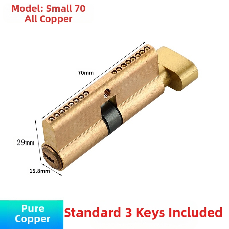 Κυλινδρος κλειδώματος PH-668, κατασκευή από κράμα χαλκού-ψευδαργύρου-αλουμινίου, μάρκα Flat Ring, κατάλληλο για εσωτερικές πόρτες, μοντέρνο μινιμαλιστικό στυλ