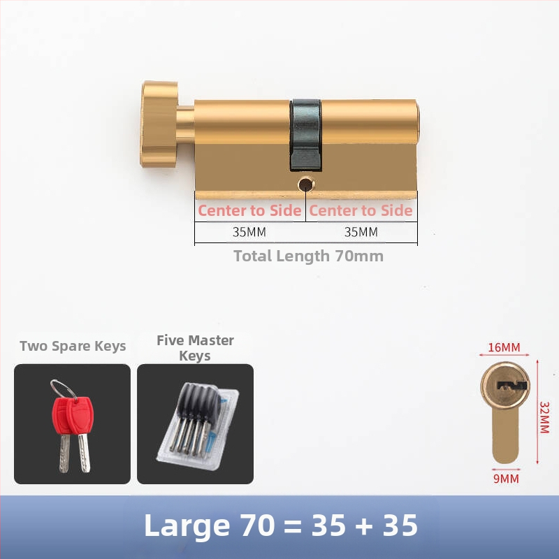 Κυλινδρος κλειδώματος PH-668, κατασκευή από κράμα χαλκού-ψευδαργύρου-αλουμινίου, μάρκα Flat Ring, κατάλληλο για εσωτερικές πόρτες, μοντέρνο μινιμαλιστικό στυλ